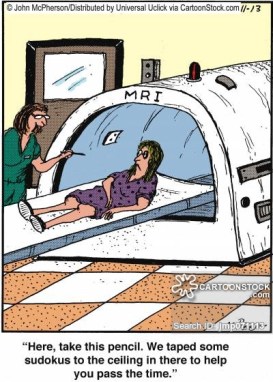 'Here, take this pencil. We taped some sudokus to the ceiling in there to help you pass the time.'